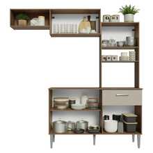 Cocina Integral Completa Modular Madesa Aura 196cm MC 02 - Marrón y Crema - Ver 5