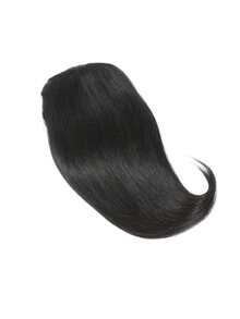 5"*5.5 Large Coverage Hair Topper No Bangs Hairpieces Remy Hair Topper Human Hair 4 Hair Clips In Natural Hair Fringe Hairpiece Straight Topper Wig - Natural Black - View 6