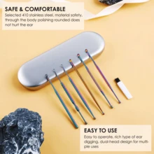 Ear Cleaning Kit,Ear Wax Removal Tool,Earwax Removal Kit, Piercing Kit Ear Cleaning Kit Tools Ear Cleaner Easy To Use,Painless Ear Pick,With Storage Box And Cleaning Brush (Titanium) - 鈦 - 查看 2