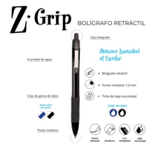 Zebra Z-Grip Ballpoint Pen + Mechanical Pencil Set - 藍色 - 查看 2
