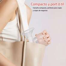 Extractores de Leche Portátil Inalámbrico, Recargable De Silicona De Bajo Ruido,4 Modos Y 9 Velocidades, Con Pantalla Led, Viene Con 1 Botella De 180 Ml Con Chupete, Libre De Bpa, Fácil De Transportar - Rosa Pálido - Ver 4