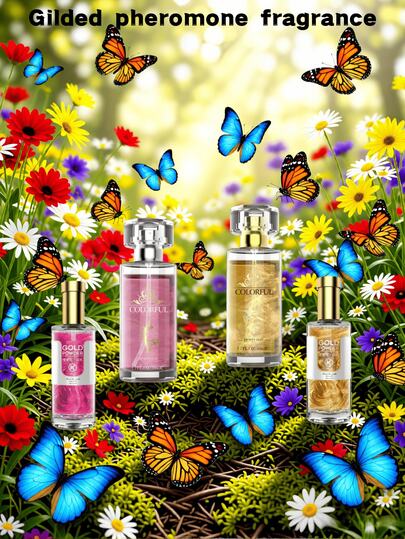 1支50毫升镀金费洛蒙香水，女士费洛蒙毒药，2025升级强化香氛伴侣 - 费洛蒙身体油球 - 丘比特香氛，释放你的魅力，适合约会，持久便携 - 魅力型精油
