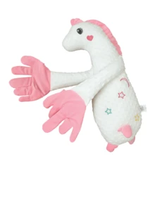 舒缓儿童玩具 | 仿生舒缓睡眠枕 | 模拟妈妈的手掌，让宝宝睡得更舒适 | 代替拥抱和轻拍，缓解打嗝 | 柔软掌垫儿童枕 | 适合作为节日、生日和温馨家庭聚会的助眠礼物，也是新年和圣诞节送给孩子的理想礼物