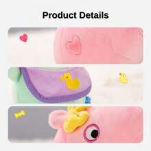 Peppa Pig 官方授权卡通人物毛绒挂件 - 伊薇（小猪佩奇的妹妹）迷你毛绒钥匙扣 - 柔软填充饰品，适合儿童、青少年和粉丝 - 4.3 英寸/11 厘米，可爱挂饰，可挂在背包、手提包、旅行包上 - 彩色 - 查看 11