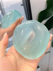 2个/套 可塑形慢回弹蓝色椰子油手工挤压球，6厘米圆形麦芽减压挤压玩具，适合作为理想的节日礼物、趣味可爱礼物、生日礼物、复活节礼物、万圣节礼物、圣诞节礼物、派对礼品填充物。 - 彩色 - 查看 4