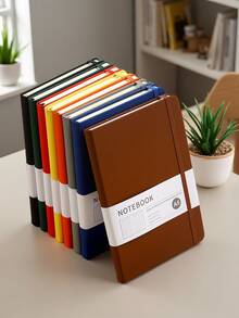 A5硬面笔记本套装 - PU皮革封面，200页/100页，适用于学校、大学、工作、旅行 - 横线笔记本，方便记笔记 - 彩色 - 查看 11
