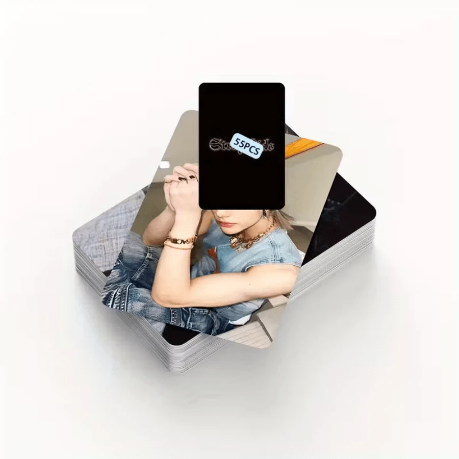 1 Hộp 55 tấm ảnh hai mặt phong cách K-POP SKZ - Thẻ ảnh sưu tầm, thể hiện vẻ ngoài và sức hút cơ bắp, thích hợp để trang trí bưu thiếp, một món quà tuyệt vời cho người sưu tầm K-POP và người hâm mộ SKZ. - Nhiều màu - Xem 1