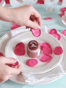 100 cánh hoa hồng lụa, cánh hoa cưới, cánh hoa hồng tím, trắng, đỏ, cánh hoa hồng nhân tạo, trang trí giỏ cầu hôn, quà tặng cô dâu, trang trí bàn tiệc. - 100 chiếc - Xem 3