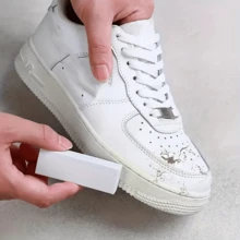 1pc Magic Shoe Cleaner - Waterless Faux Leather & Sneaker Cleaning Tool, Whitening & Stain Removal, Suitable For Boots And Clothing - White - View 2