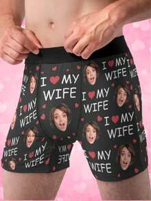 Customizable Photo & Graphic Print Men's Boxer Briefs, Personalized Fashion & Fun Style, Suitable For Daily Wear And Gift Giving - Multicolor - View 2