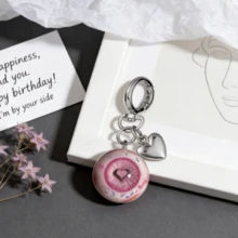 1pc Gothic Demon Eye Resin Heart-Shaped Halloween Keychain Bag Charm, Birthday Gift - Multicolor - View 2