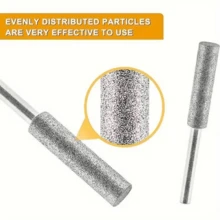 10pcs Diamond Saw Chain Grinding Kit - Diamond Saw Chain Grinding Tools, Titanium Coated Zirconia Oxide Grinding Heads, Rotary Grinding Stones For Jade, Glass, Metal, Wood - No Power Driven Mode - Multicolor - View 3