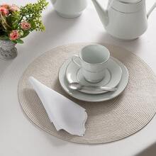 Fabric Napkin Set Of 50 Oxford Laser Finish - 白色 - 查看 3