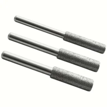 10pcs Diamond Saw Chain Grinding Kit - Diamond Saw Chain Grinding Tools, Titanium Coated Zirconia Oxide Grinding Heads, Rotary Grinding Stones For Jade, Glass, Metal, Wood - No Power Driven Mode - Multicolor - View 9