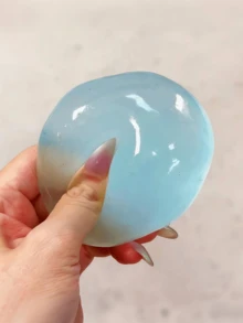 2个/套 可塑形慢回弹蓝色椰子油手工挤压球，6厘米圆形麦芽减压挤压玩具，适合作为理想的节日礼物、趣味可爱礼物、生日礼物、复活节礼物、万圣节礼物、圣诞节礼物、派对礼品填充物。 - 彩色 - 查看 3