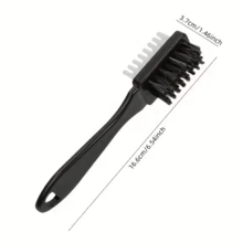 2-In-1 Suede And Nubuck Leather Shoe Cleaning Brush With Eraser - Durable Plastic, Dark Brown Handle, Black & White Bristles For Boot, Faux Leather, And Shoe Care, Suede Maintenance | Dual Function Brush | Effective Cleaning Tool, Shoe Polisher - Multicolor - View 2