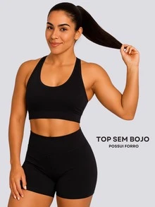 Gym Set: Top And Shorts Fitness Kit - Clothing With Shorts - Black - View 5