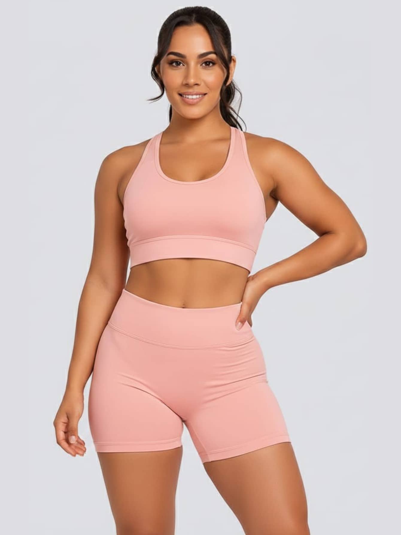 Conjunto Academia Top E Short Fitness Kit Roupa Com Shorts