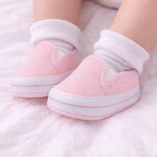 Baby Girl Slip On Sneakers, Easy To Put On, Soft, Comfortable, Elegant - Hồng - Xem 1