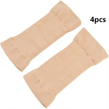 1 Pair Arm Shaper Sleeves, Elbow And Wrist Slim Arm Sleeves, Compression Arm Sleeves, Yoga Sleeves And Arm Sleeves, Elastic Wristbands, Special Textured Knit, Women's Slimming Shaping Sleeves For Body Correction - Comfortable Invisible, Sporty Solid Color Gloves, Machine Washable And Dry Clean, Polyester Material, Suitable For Casual And Sportswear, Yoga Accessories, Workout Accessories, Fitness Accessories, Suitable For Yoga, Exercise, Sports, Fitness, Perfect Gift Choice For Women! - Multicolor - View 12