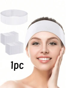 50条一次性SPA面部护理头带，弹性无纺布头带，适用于皮肤护理，柔软发带，易于佩戴，适合女性美容院使用，白色 - 彩色 - 查看 12
