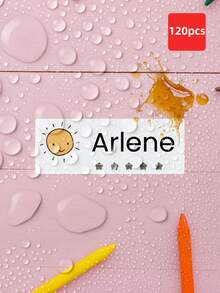 1-240pcs Custom Name Stickers - Personalized Stationery Stickers, Clear Waterproof Oilproof Stickers, Cute Cartoon Pattern Reusable No-Iron Name Tags, Perfect For School, Home, Office, Student Dorm Storage, Daycare, Summer Camp, Ideal For Pencils, Erasers, Pencil Cases, School Supplies, Water Bottles - Multicolor - View 29