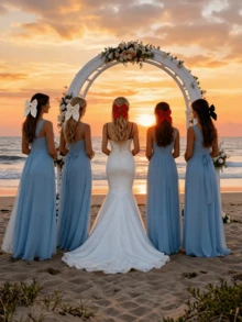 6 件装女士发饰蝴蝶结，缎带蝴蝶结发夹，短尾法式发夹，丝滑大蝴蝶结发饰，适合马尾辫，时尚简约，情人节斋月发饰（黑色蝴蝶结、白色蝴蝶结、红色蝴蝶结） - 彩色 - 查看 2