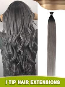 I-Tip Hair Extensions, Human Hair, I-Tip Hair Extensions - Invisible, Pre-Bonded Straight Fusion Hair Extensions, Unisex, I-Tip Hair Extensions, Human Hair Extensions, 1B Natural Black Straight Hair, I-Tip Keratin Hair Extensions, Invisible - Multicolor - View 95