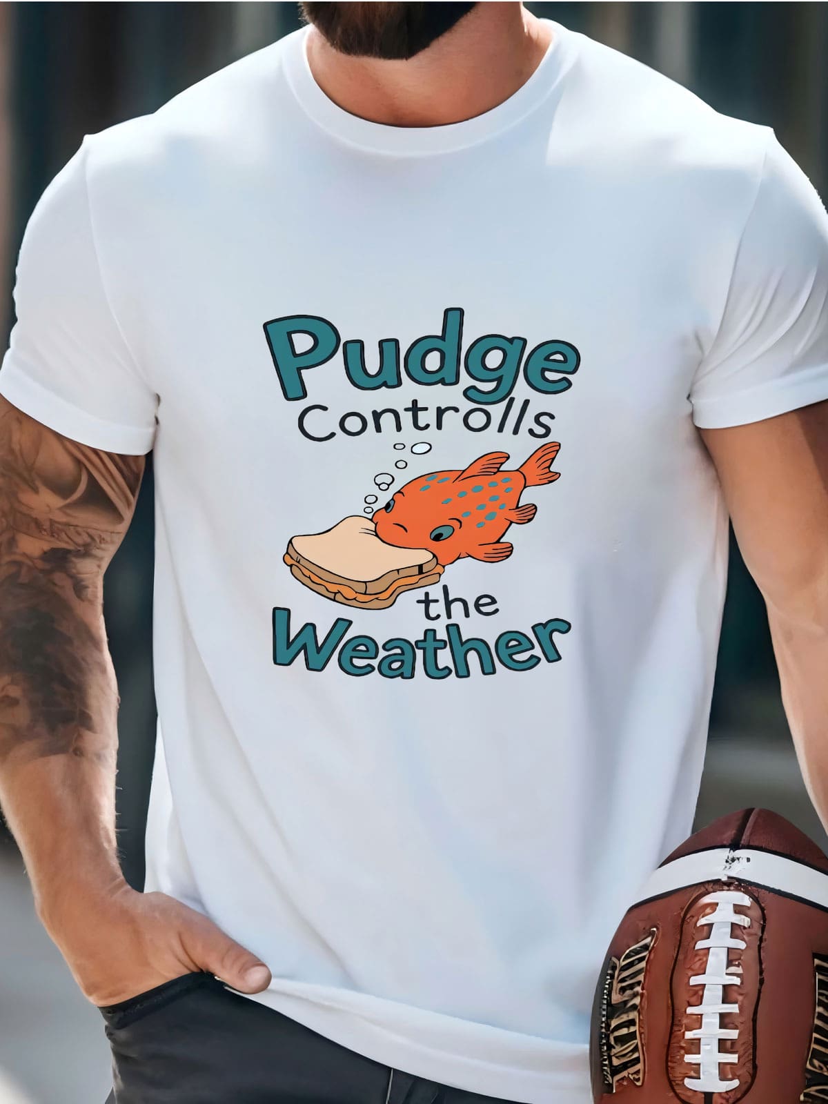 Mens Lilo And Stitch Pudge Controls The Weather Shirt, Land Family Shirt, Magic Kingdom Tee, Birthday Gift T-Shirt - trắng - Xem 1