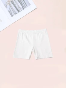 4件組少女經典純色牛奶絲透氣短褲，百搭日常穿著，夏季適用 - 彩色 - 查看 6