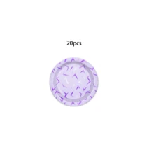 10pcs/20pcs Kpop Party Supplies Kpop Theme Party Paper Plates Cups Napkins Purple Blue Party Tableware Supplies For Singer Theme Party Birthday Wedding Holiday Fan Meeting Decorations - 彩色 - 查看 9
