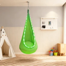 Hanging Chair Swing Hammock ,1 Count Colorful Swing Chair With Inflatable Cushion, Outdoor Camping Hanging Chair For Indoor Swing Hammock Hanging