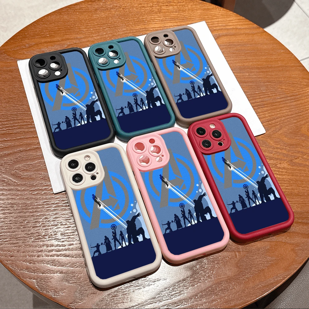 Marvel Avengers Themed Phone Case Featuring Iconic Characters From The Avengers Franchise. Compatible With IPhone 17, 16, 15, 14, 13, 12, And 11 Pro Models, With Shockproof Protection. A Perfect Gift For Fans And Collectors, Ideal For Birthdays, Holidays, And Special Occasions. What Superhero Patterned Phone Case Design Combines Style And Protection. - màu nâu - Xem 1