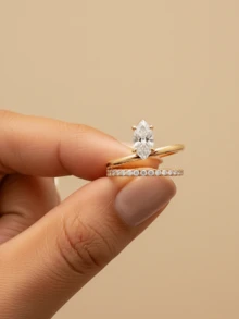 1枚优雅锆石925纯银戒指，女士款，精致独特，是派对和盛会的完美之选，精工细作的珠宝，女友周年纪念礼物 - 時尚馬眼 - 查看 3