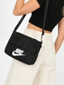 Nike 22*4*15厘米 女士运动轻便休闲单肩包，通勤旅行斜挎包 CW9300-010 - 黑色 - 查看 2