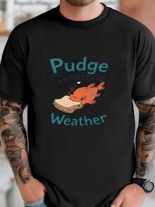Mens  Lilo And Stitch Pudge Controls The Weather Shirt, Land Family Shirt, Magic Kingdom Tee,  Birthday Gift T-Shirt - màu đen - Xem 1