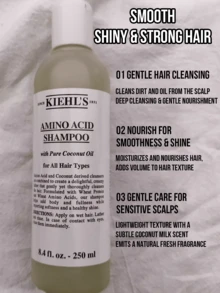 Sampo Kiehl's 250ml ukuran penuh / 65ml ukuran sampel, aroma kelapa, membersihkan dan mengontrol minyak, membuat rambut bervolume dan halus, mengatasi rambut kusut, menutrisi secara mendalam, cocok untuk semua jenis rambut. - Sampo Asam Amino Kiehl's - View 9