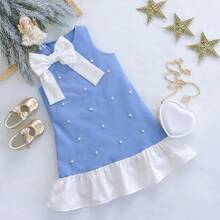 Vestido Infantil menina Perolas Infantil Princesa Para Meninas Elegantes