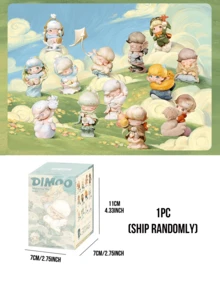 POP MART DIMOO 记忆收藏系列盲盒，包含12款常规版+1款隐藏版，设计灵感源于时光，旨在纪念珍贵回忆和温暖情感纽带，以柔和梦幻的美学风格和怀旧的故事讲述。隐藏版“在你怀里”为限量版收藏艺术玩具系列，适合 DIMOO 粉丝和盲盒收藏家，可摆放在桌面或家中，是送给女友、男友或伴侣的理想礼物，也是生日、情人节、周年纪念日和其他重要场合的贴心之选。 - 彩色 - 查看 15