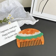 1 pièce Peigne à cheveux design fruit unique, peigne en acétate en forme de crème glacée et de hamburger drôle, multicolore mignon pour femmes, kit de coiffure, outil capillaire, pour salon de coiffure, beauté, voyage essentiel, produits capillaires, soins capillaires, accessoires capillaires, kit d'outils capillaires pour salon de coiffure, beauté à domicile, voyage essentiel, produits capillaires, soins capillaires, brosse à cheveux, accessoires capillaires - Multicolore - Voir 13