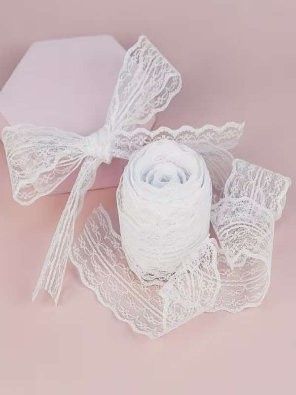 1/10 Yard - (1 Yard = 0.914 Meters, 10 Yards ≈ 9.14 Meters) White Lace Fringe Trim, Suitable For Wedding, Birthday And Anniversary Party Gifts - Clothing, Hawaiian Theme Decorations, DIY Crafts And Gift Wrapping, Suitable For Ages 14+ (1 Piece), Christmas, Halloween