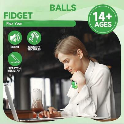 6pcs Sensory Fidget Toys, Silicone Shell, Suitable For Adults And Teenagers, Relieve Hand Restlessness And Anxiety, Especially Suitable For Teenagers With Autism, ADHD And Anxiety. It Is The Perfect Christmas Gift For Women, Men And Teenagers. Interesting Stress Relief Balls, Also An Excellent Hand Massage Gift For Adults On Occasions Like Thanksgiving, Birthdays And Christmas.