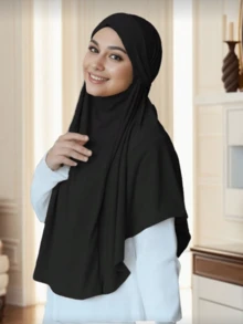 1pc Women's Convenient Tie-Up Muslim Hijab Prayer Jilbab Face Cover Underscarf, Dual-Use For Daily Wear Hijab Outfit - Multicolor - View 11