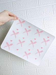 Pink Mouse Pad, Cute Bow Mouse Pad, Square Heart Wireless Mouse Pad, Non-Slip PU Mouse Pad, Suitable For Office Computer And Laptop, 26*21cm, Christmas Gift/New Year Gift (2026) - White - View 3