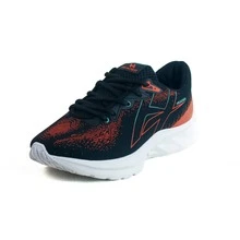 Women's Athletic Shoes, Gym Fitness, Training, Running, Modern, Lightweight, Soft - Black Orange - View 2