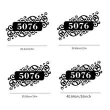 Personalized Metal Address Plaque/Custom House Number Address Sign/Front Door Wall Hanger Signs Metal Sign Outdoor /Housewarming Gifts - Black - View 9