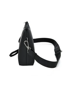 斜挎包，1 件装，男女通用设计，采用 PU 皮革材质，配有可拆卸腕带和可调节肩带，多种背法，大容量，多功能，适合商务、休闲、旅行和日常通勤。是情人节或节日送给家人的绝佳礼物。 - 彩色 - 查看 10