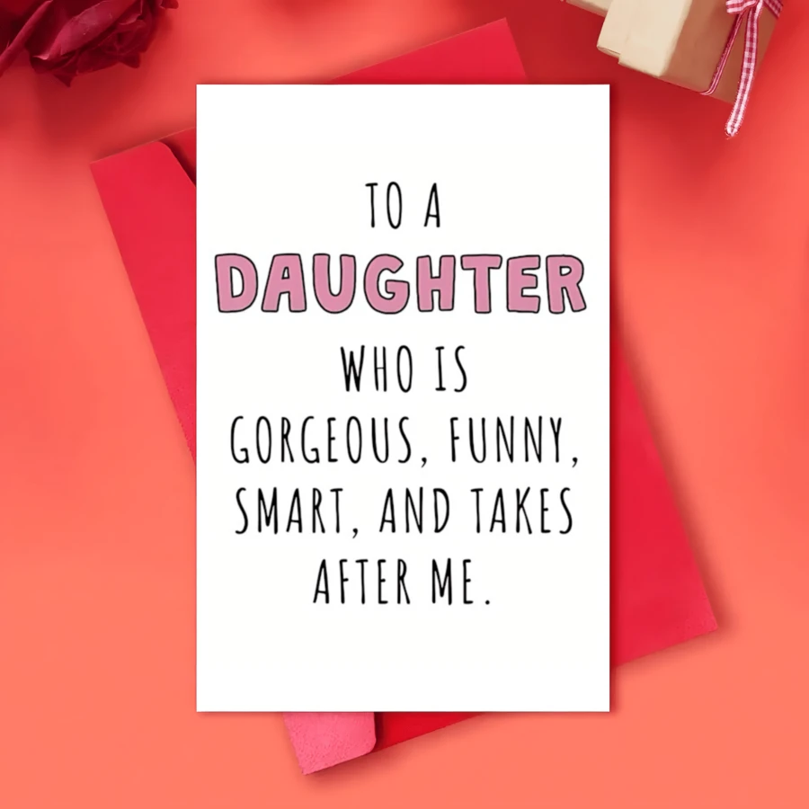 1pc Best Blessing Card For Daughter, Wishing You Get Better And Better Encourage Card - Multicolor - View 1