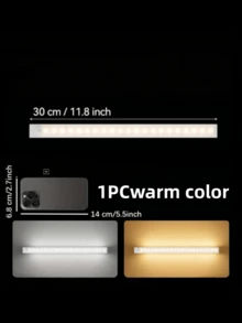 LED房车照明灯管和灯条，智能感应灯，双用途无线充电衣柜/卧室灯，磁吸式长夜灯，USB充电房车/旅行照明，房车配件室内照明 - 彩色 - 查看 18