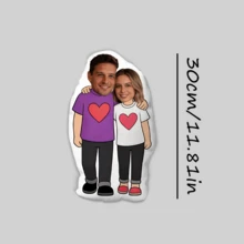 Customizable Plush Photo Pillow - Personalized Face Filling Printed Double-Layer Cushion For Body, Dad, Mom, Pet, Birthday, Graduation, Father's Day, Mother's Day, Halloween, Christmas, Valentine's Day, Anniversary, Memorial Day, Thanksgiving, Easter, April Fool's Day, Carnival, Back To School, National Day - Hugging Couples - View 47